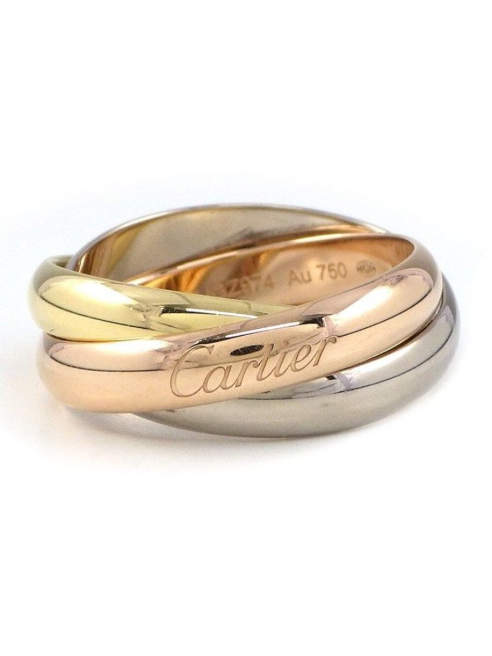 Cartier Ring Trinity Classic Three Colors 18k Pink Gold 18k White 18k Yellow